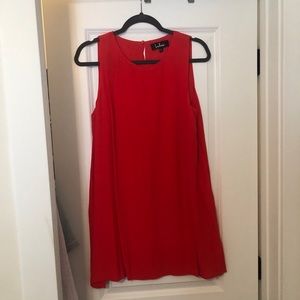 Red shift dress